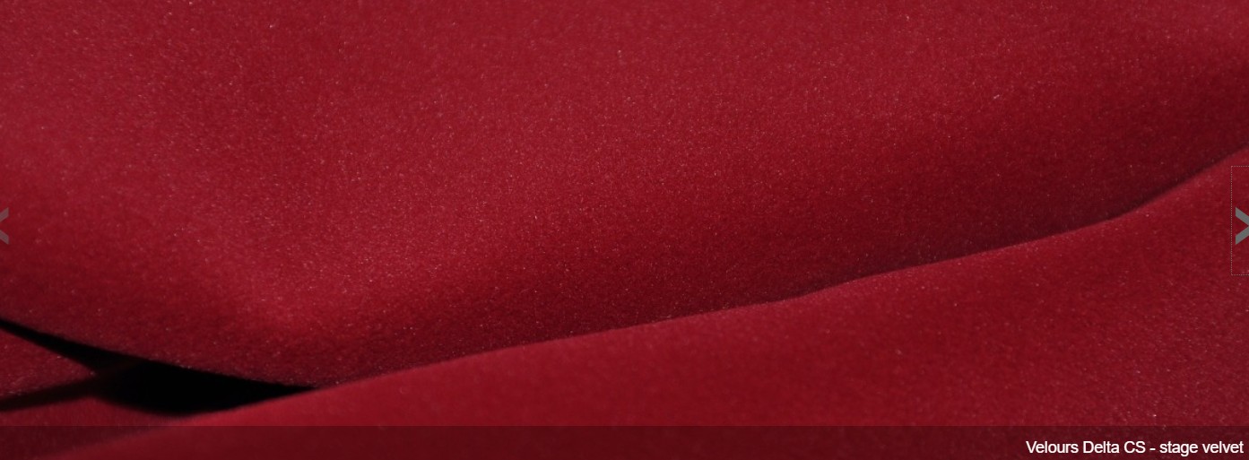 Product image for Velours Delta CS Theatre red 4,08m H x 2,10m B  Afgewerkt doek
