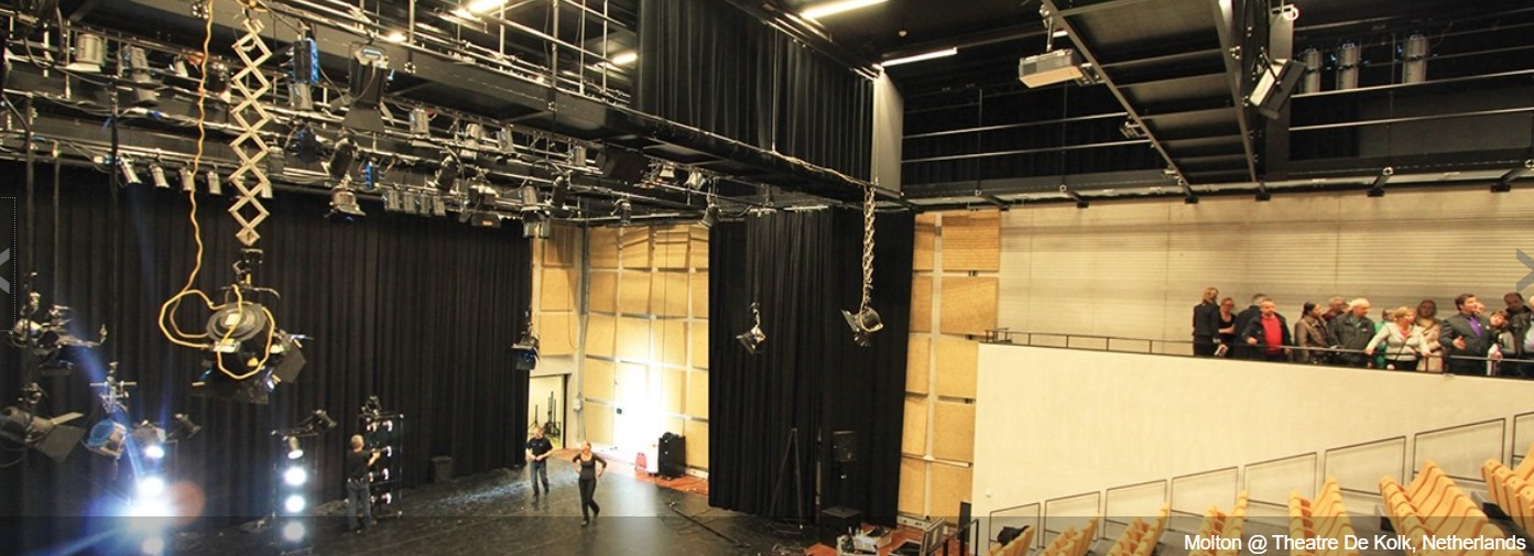 Product image for Backdrop Molton black - 4 m H x 3 m W - on top webbing eyelets tie ribbons