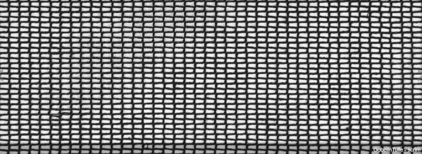 Product image for Gobelin Tulle Zwart 8,00m H x 11,00m B Afgewerkt doek